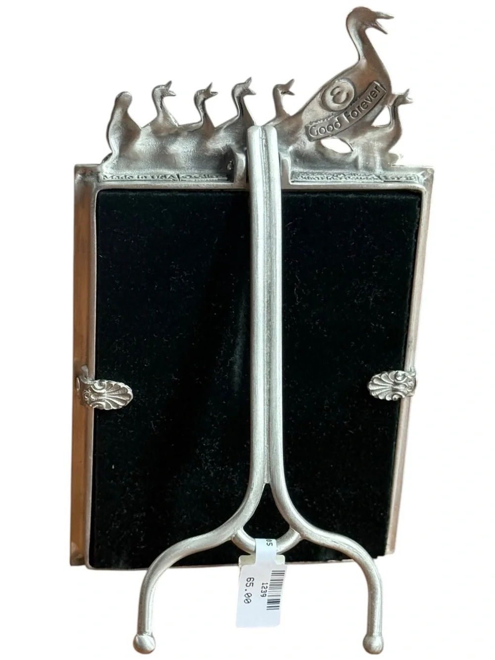 Elias Artmetal Finest Pewter Duck & Ducklings Small Photo Picture Frame.